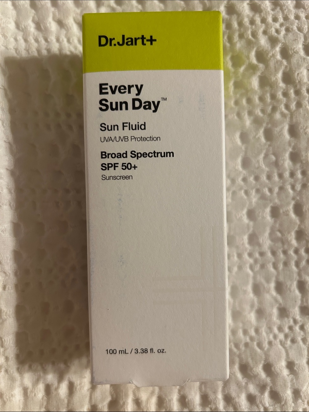 Korean Skincare Dr Jart+ Every Sun Day Sun Fluid SPF 50+ White with Lime Accent